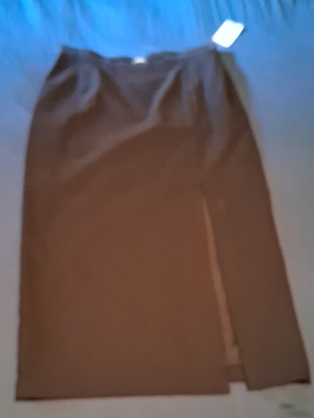 Classic Black Women's Pencil Skirt with Front Slit
